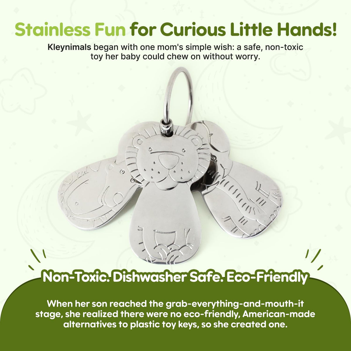 Kleynimals monkey key supports imaginative play and fine motor curiosity