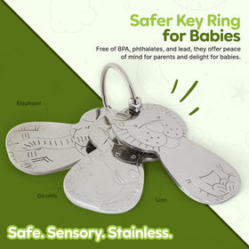 Kleynimals panda key enriches visual interest and early grasping play
