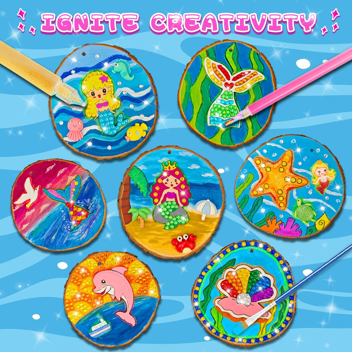 Klmars glow-in-the-dark paint for mermaid art projects
