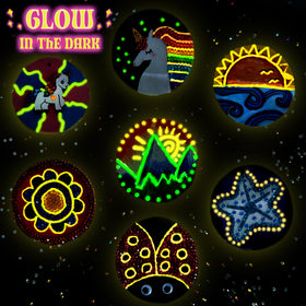 Klmars glow-paint-set-for-kids creates luminous artwork in dim light.
