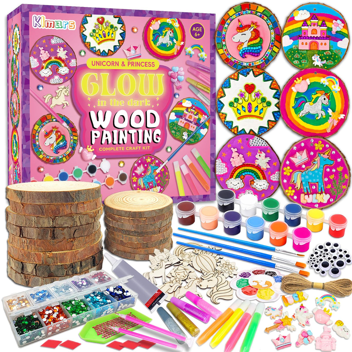klmars unicorn wood painting kit for kids sparks creativity with colorful pieces.