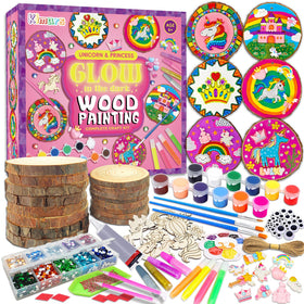 klmars unicorn wood painting kit for kids sparks creativity with colorful pieces.