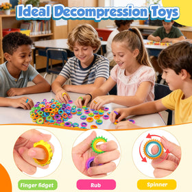 KLT bulk fidgets arranged for students to stay focused during activities.
