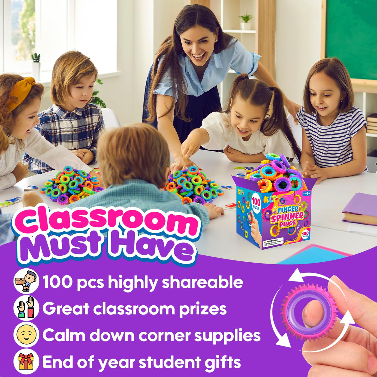 KLT fidget ring set inviting disassemble and reassemble activities
