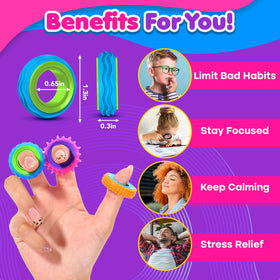 KLT fidget rings compact and portable for travel and desk use