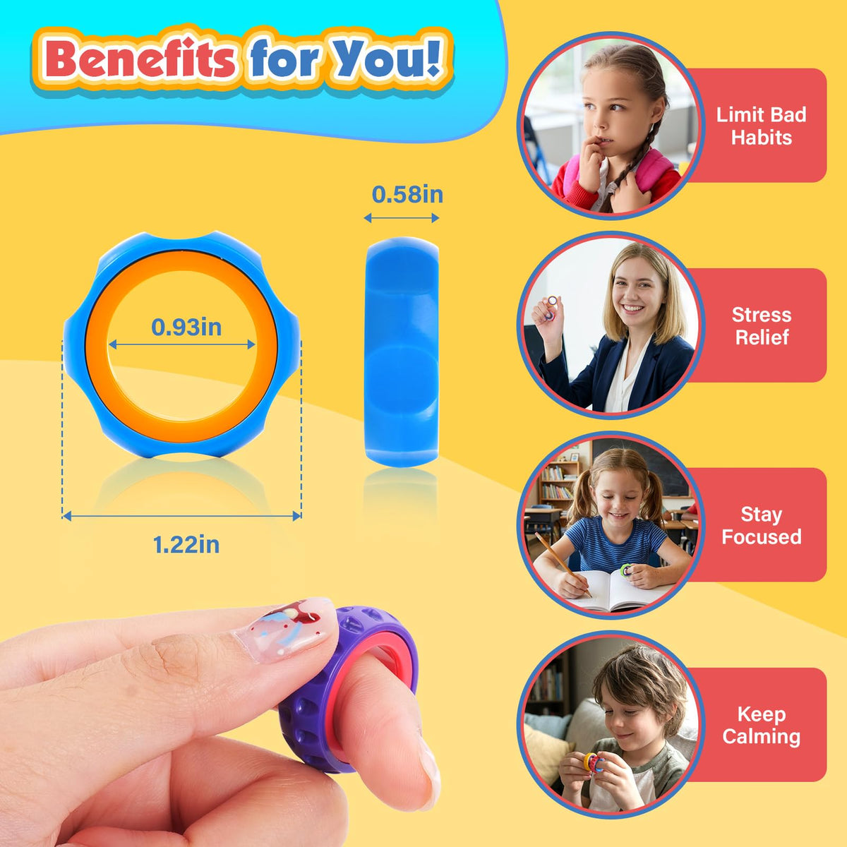 Bulk party favors: KLT rings for celebrations and classroom prizes.