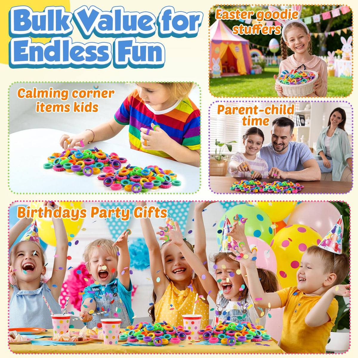 KLT party favors and goodie bags with quiet fidget toys.