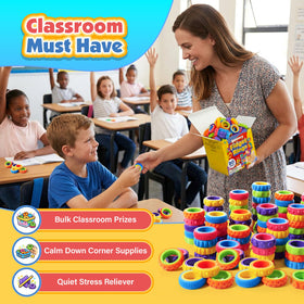 Portable KLT rings are quiet fidget toys for travel.