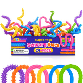 KLT 24Pcs sensory sticks arranged as classroom prizes for calm focus.