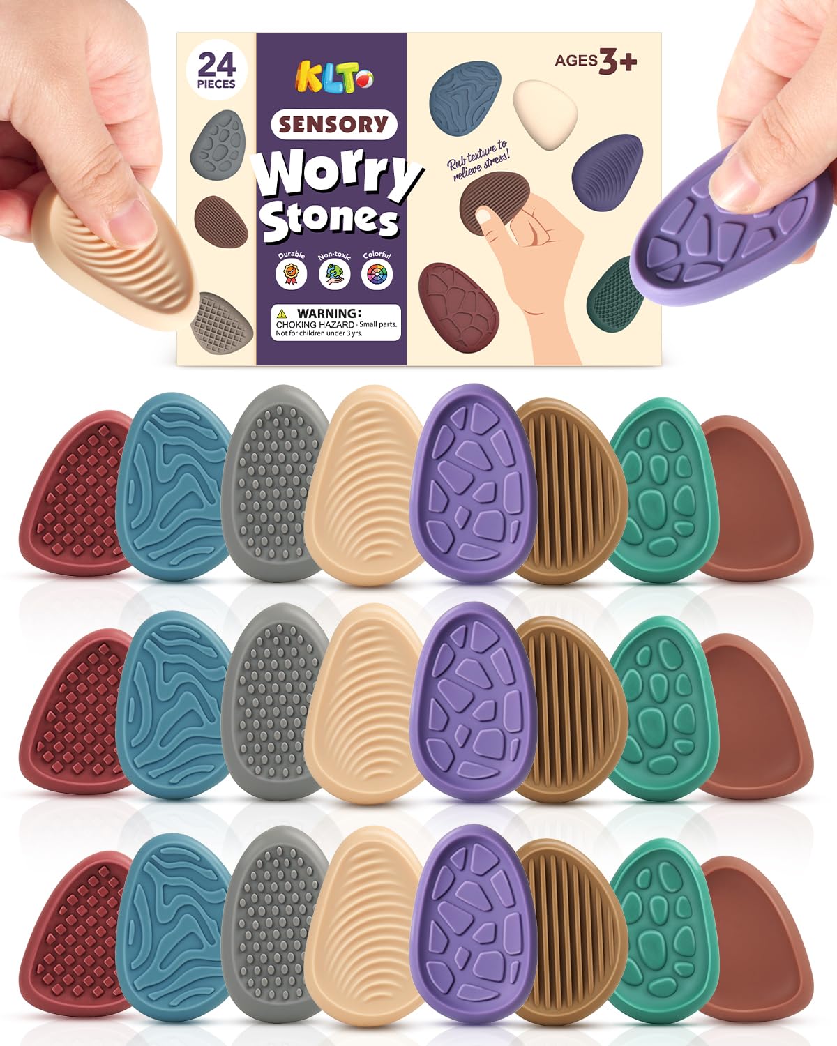 KLT Sensory Stone handheld texture for focus and calm during work