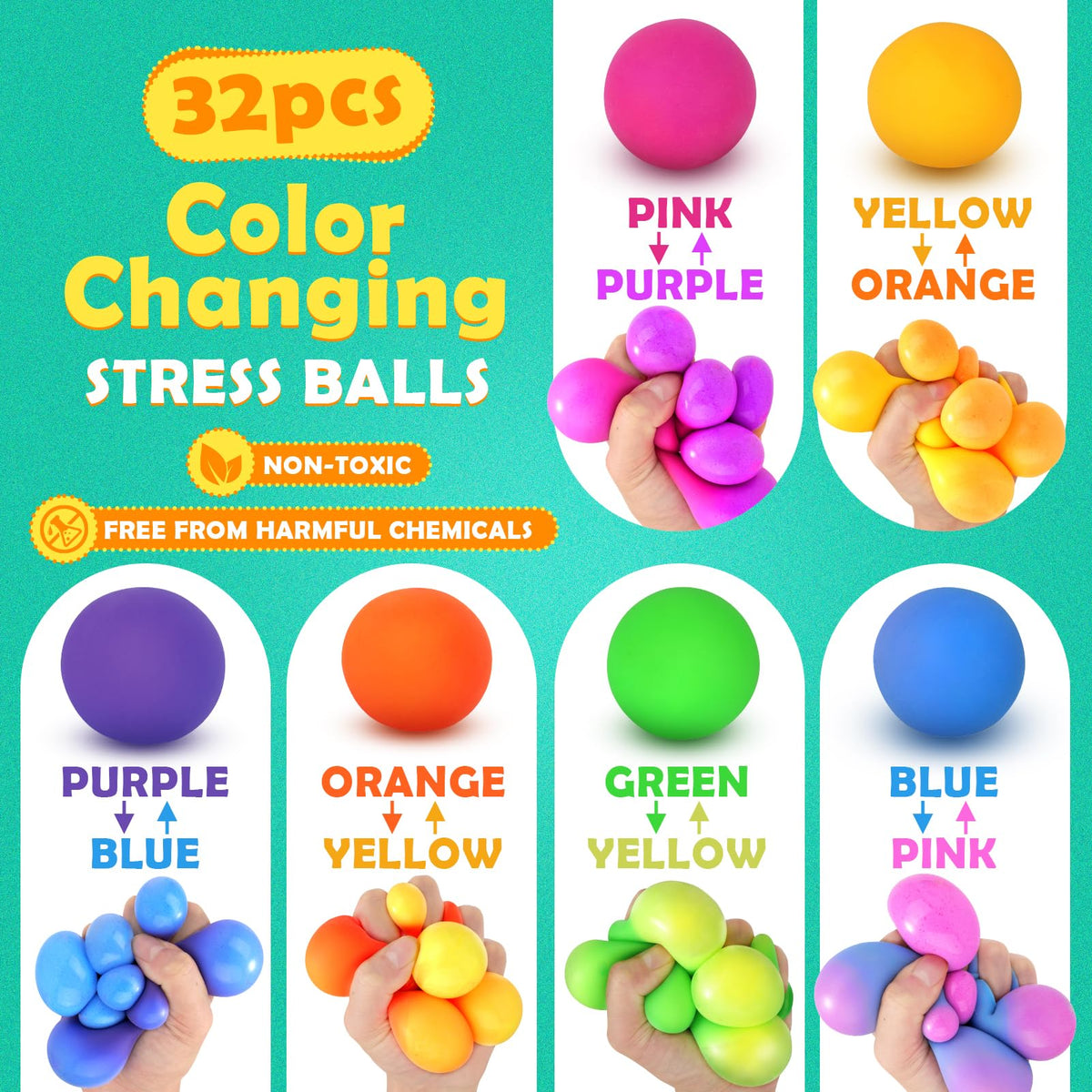 Color-changing mini squishies for teachers to hand out as rewards