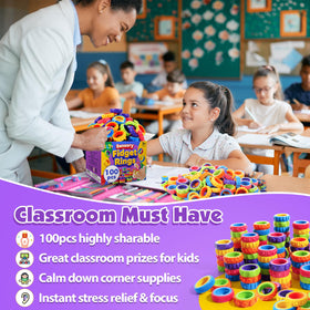KLT classroom use with students engaging with quiet fidget rings.