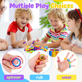 KLT fidget rings with six textures for varied sensory input