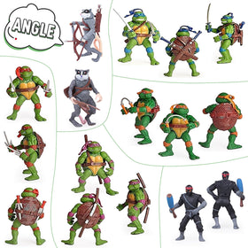 KLUKGE turtles action figures with multi-jointed joints support versatile poses
