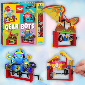 Clear, illustrated instructions guide kids through eight moving machines.