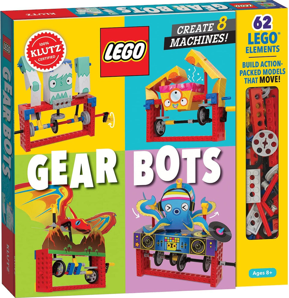 Klutz Lego Gear Bots: DJ Bubbles automata in action for STEM play