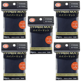 KMC Hyper Matte Sleeves Black with embossed back for durable protection during play
