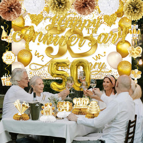 KMCCUMBER 50th anniversary backdrop creates a stylish focal point for celebrations.