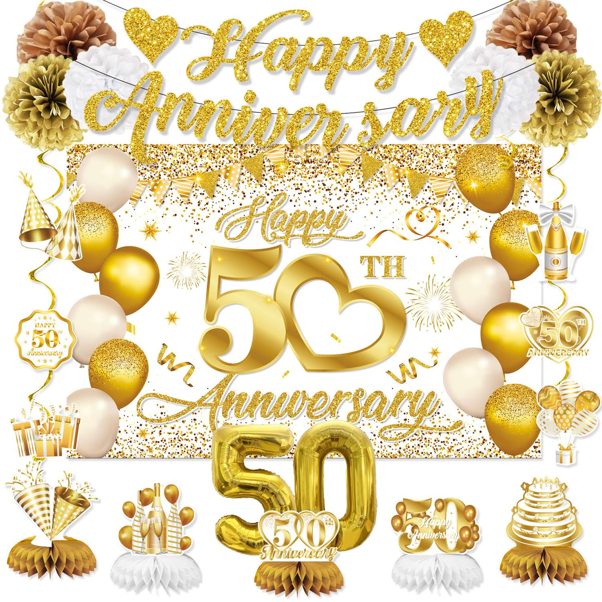KMCCUMBER 50th anniversary banner provides a polished gold-white backdrop for photos.