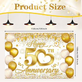 KMCCUMBER 50‑foil balloon accents the milestone with festive shine.