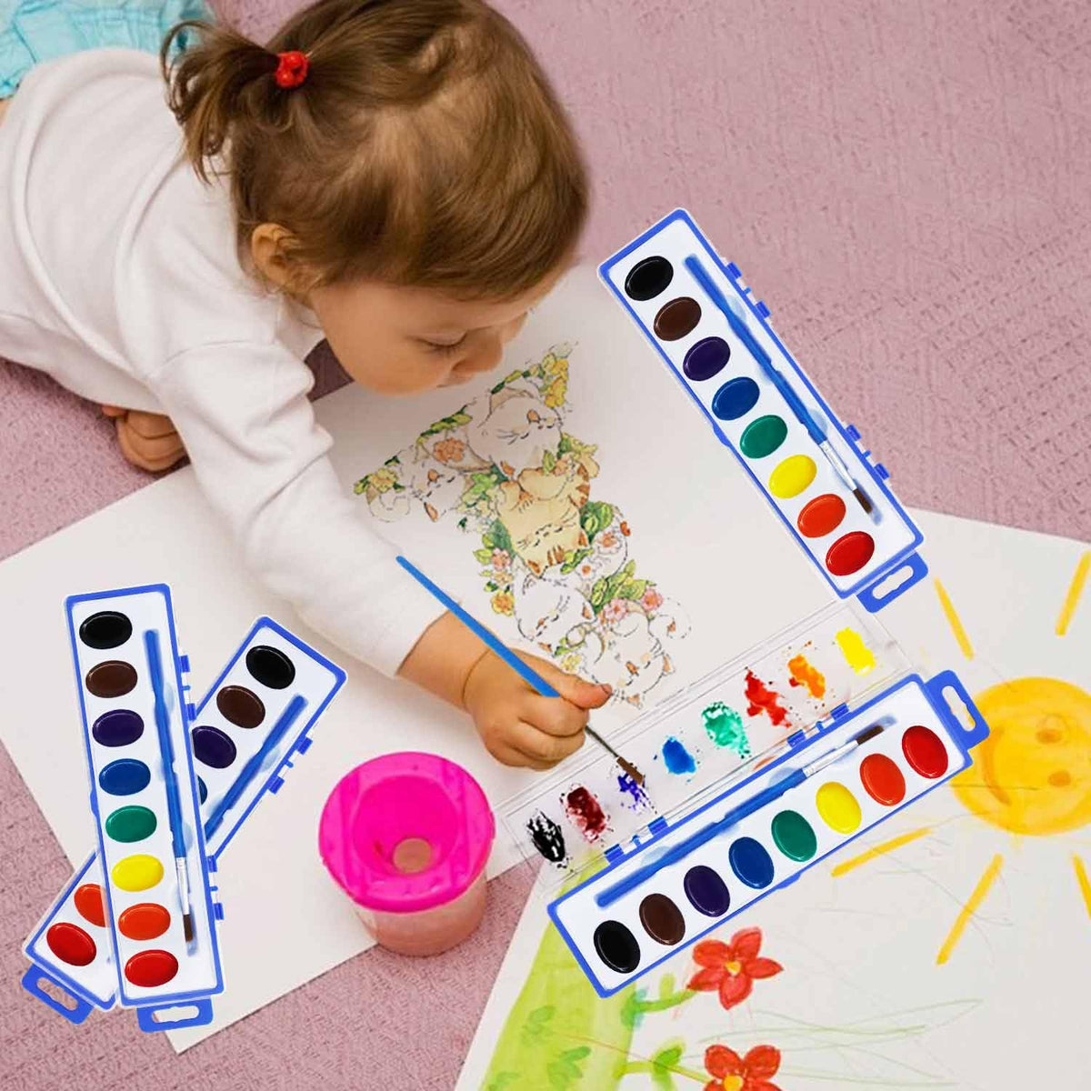 KMLYDGS classroom-ready bulk paints support group art activities and parties.