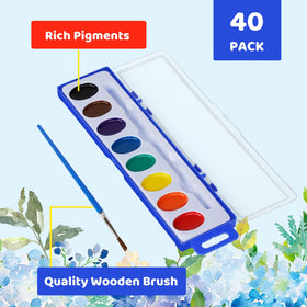 KMLYDGS watercolor case with brush highlighting portable, ready-to-use paints.