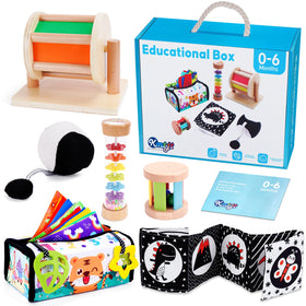 KMTJT Montessori Rainbow Roller aids visual and tactile exploration for tiny hands