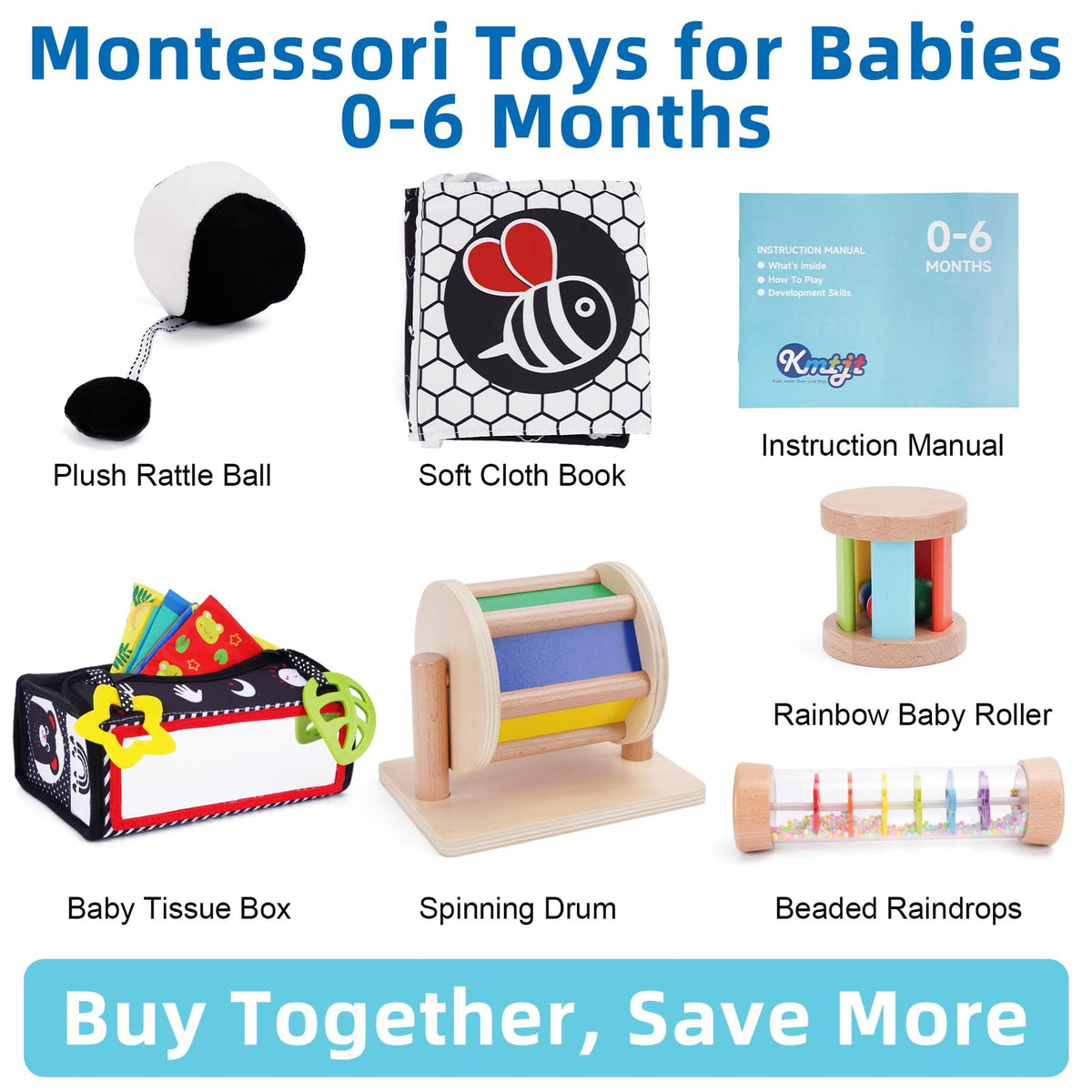 KMTJT Montessori Spinning Drum encourages hand eye coordination during playtime