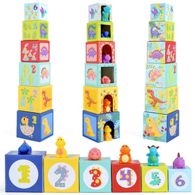 KMTJT numbered nesting boxes 1-6 support counting and color recognition