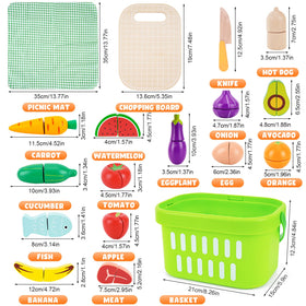 KMTJT velcro food pieces enable easy assembly and repeated cutting.