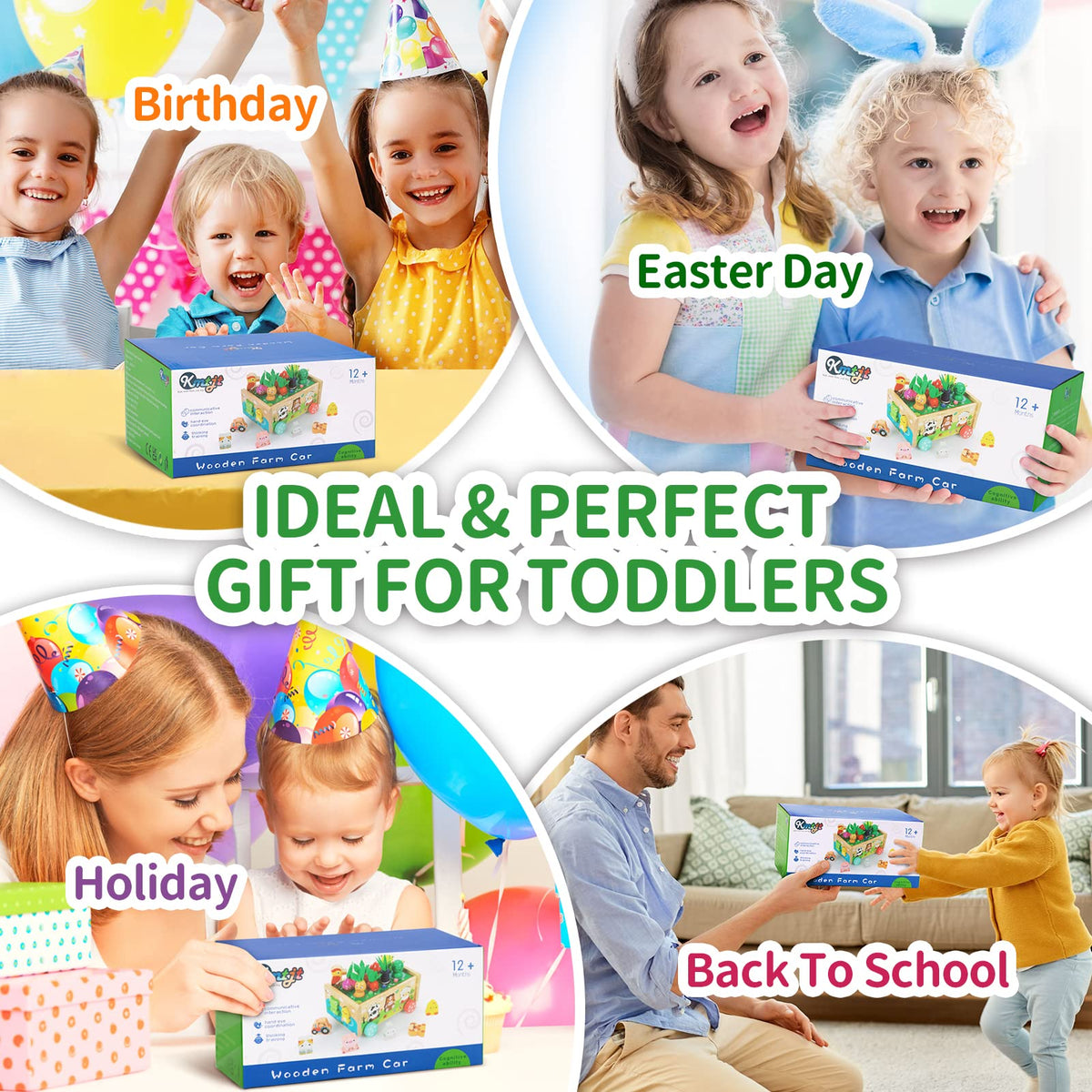 KMTJT woodpecker with worms promotes hand-eye coordination and problem solving.