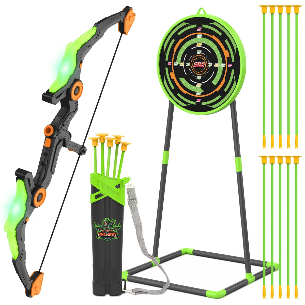 Kmuxilal kids bow with LED lights for engaging indoor play