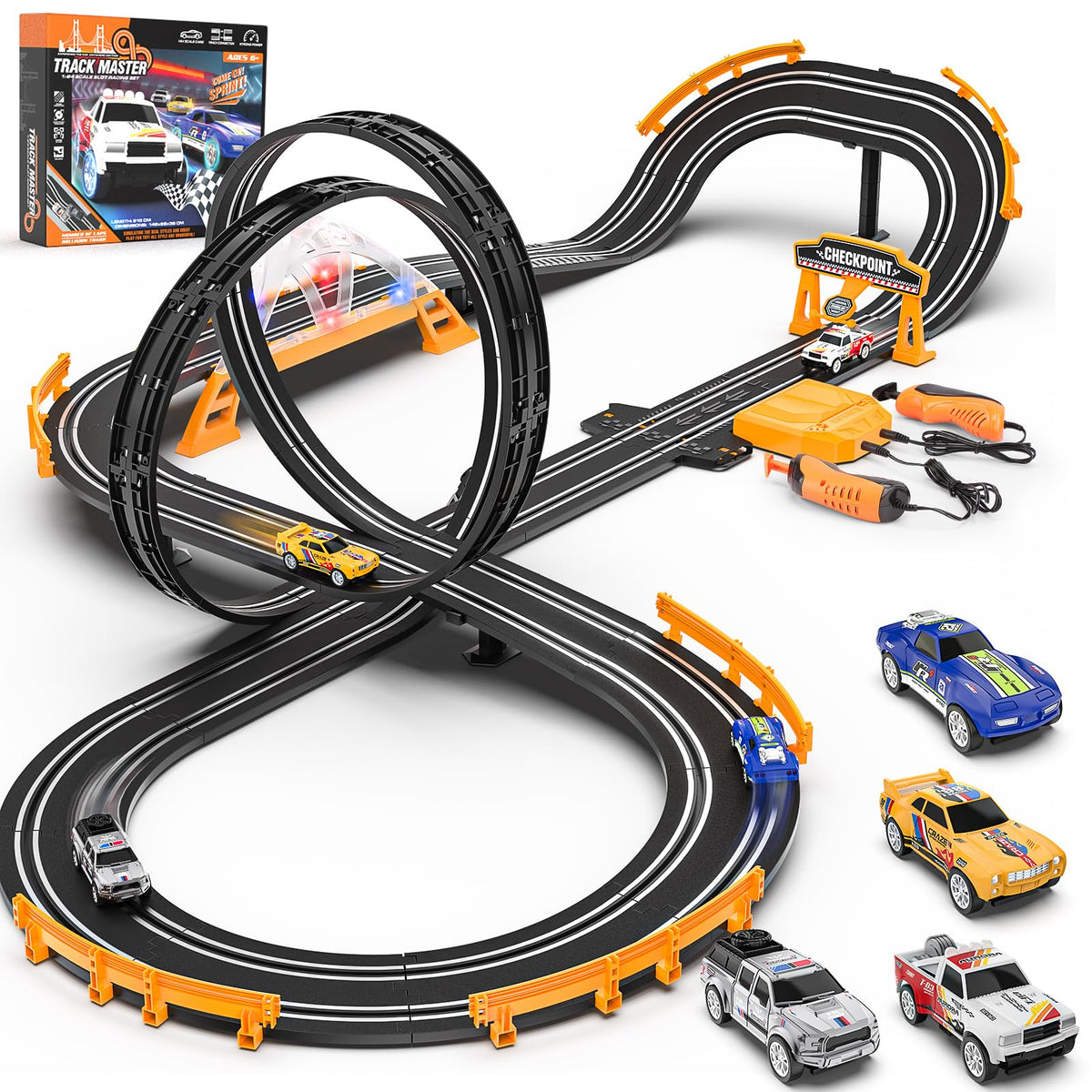 Kmuxilal slot car straight section for smooth, beginner-friendly racing