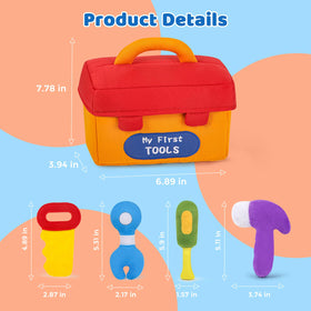 KMUYSL felt saw plush encourages imaginative tool play.