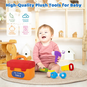 KMUYSL spanner plush squeaker promotes auditory exploration and grasping.
