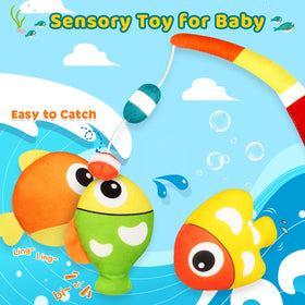 KMUYSL My First Tackle Box rod with touch and close fastener enables safe stick-on play