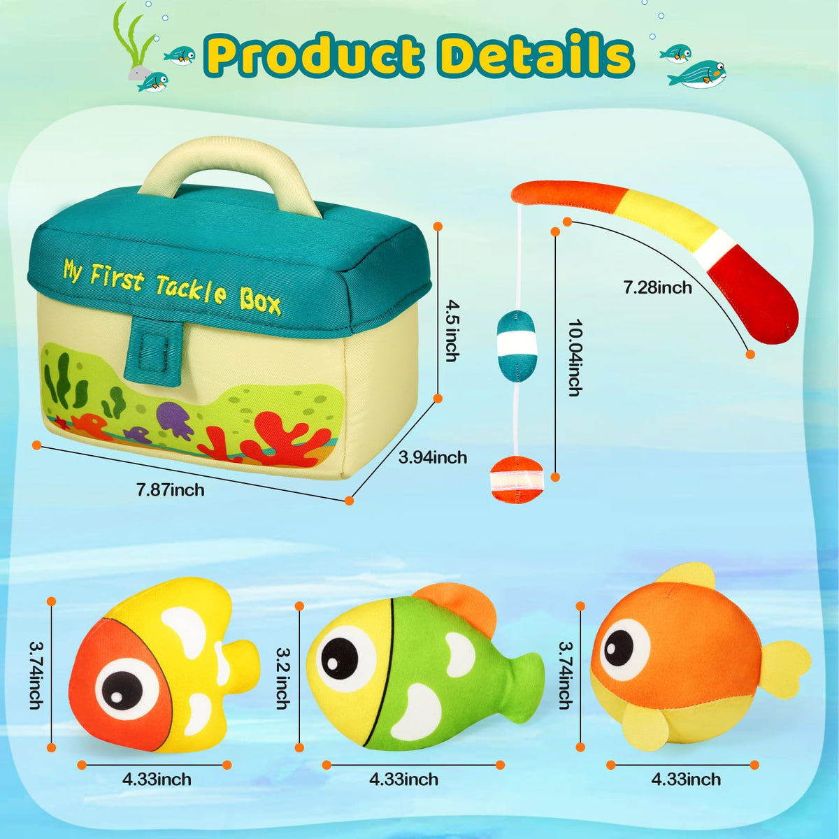 KMUYSL fish toy squeaker 2 provides varied squeaks for playful sensory exploration