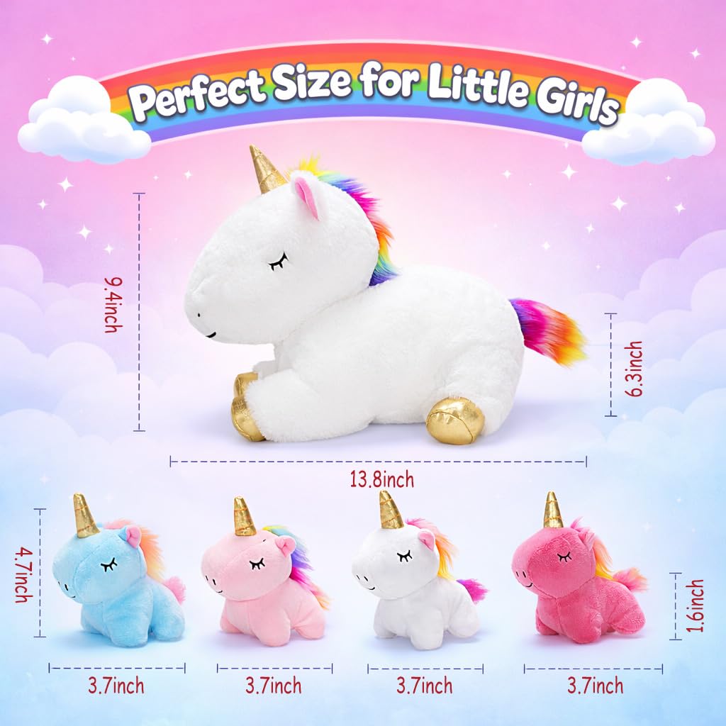KMUYSL baby unicorns around 10 cm are portable for travel