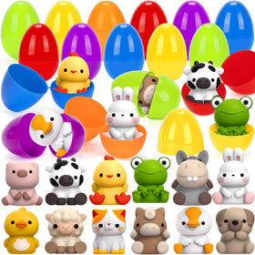 KMUYSL Easter eggs fillers pack with glossy shells for fun hunts