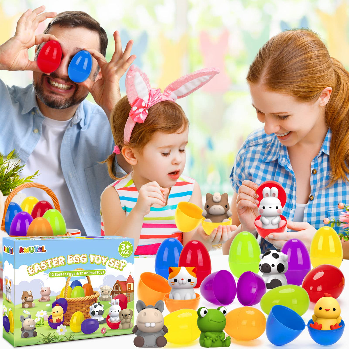 KMUYSL Easter eggs perforated top for hanging decorations by KMUYSL