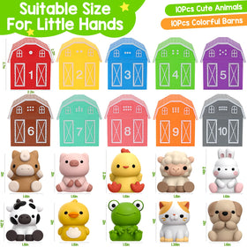 KMUYSL farm animals rabbit with barns encourages color recognition and storytelling.
