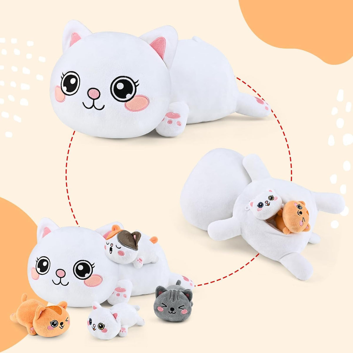 KMUYSL four baby kittens in assorted colors for storytelling.