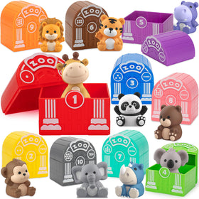 KMUYSL safari animals toy set collection supports counting and imaginative play