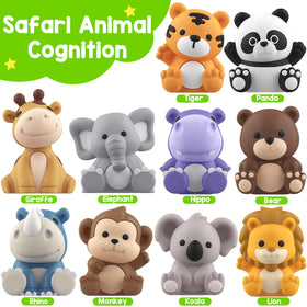 KMUYSL safari animals toy set color coding aids color matching activities