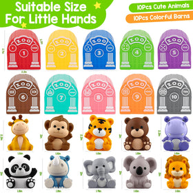 KMUYSL safari animals toy set counting play promotes number recognition skills