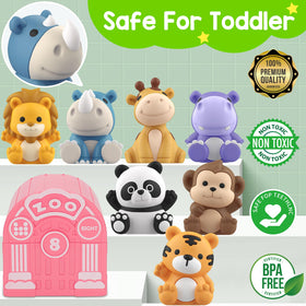 KMUYSL safari animals toy set finger puppets spark storytelling during play