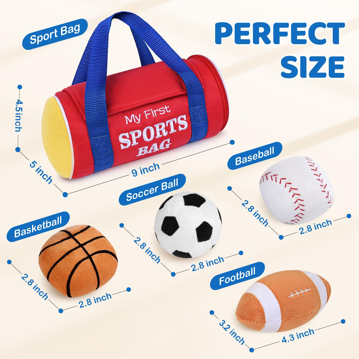 KMUYSL Sensory balls baseball image with crinkle texture for tactile stimulation