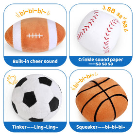 KMUYSL Sensory balls basketball image with squeaker for engaging sound exploration