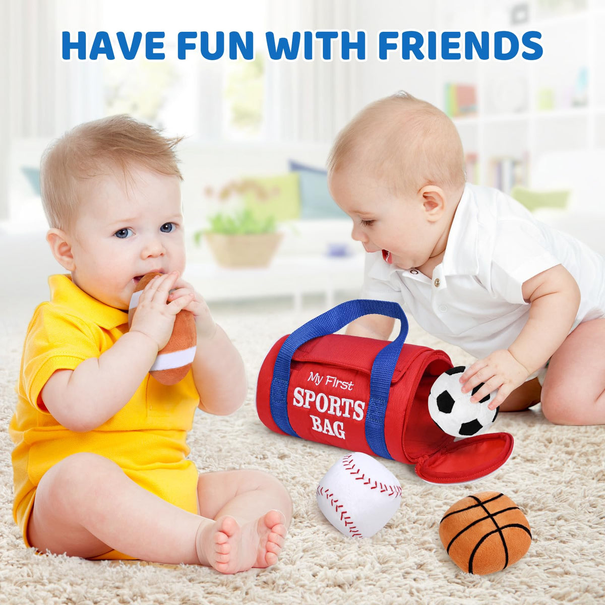 KMUYSL Sensory balls soccer image highlighting a gentle jingle for attention