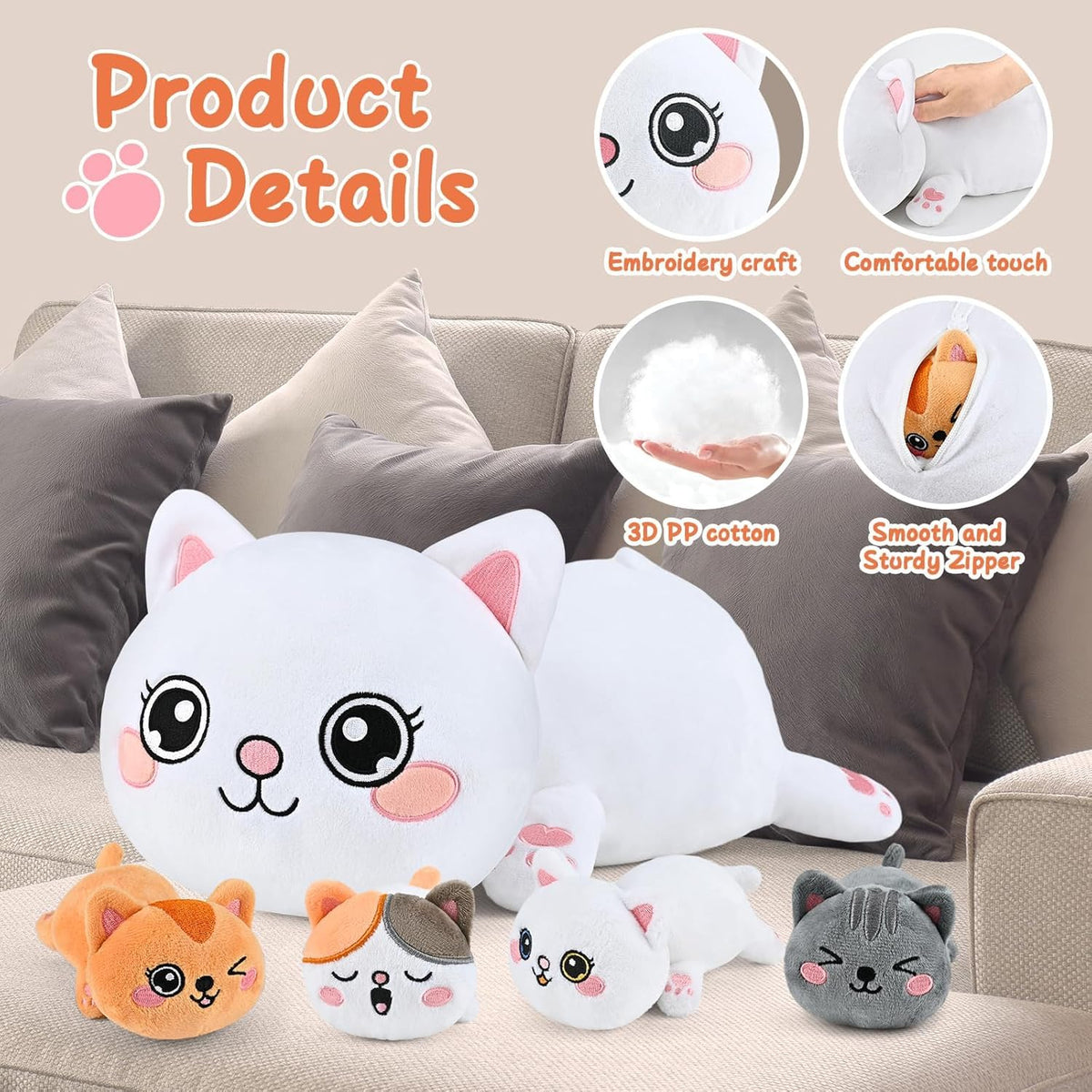 KMUYSL Soft plush fabric close-up highlights gentle touch.